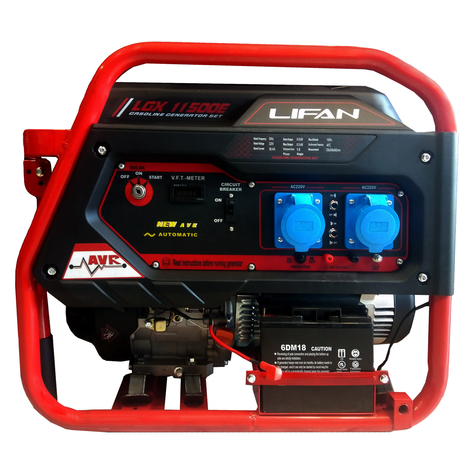 موتور برق لیفان 8.5 کیلووات بنزینی LGX-11500E